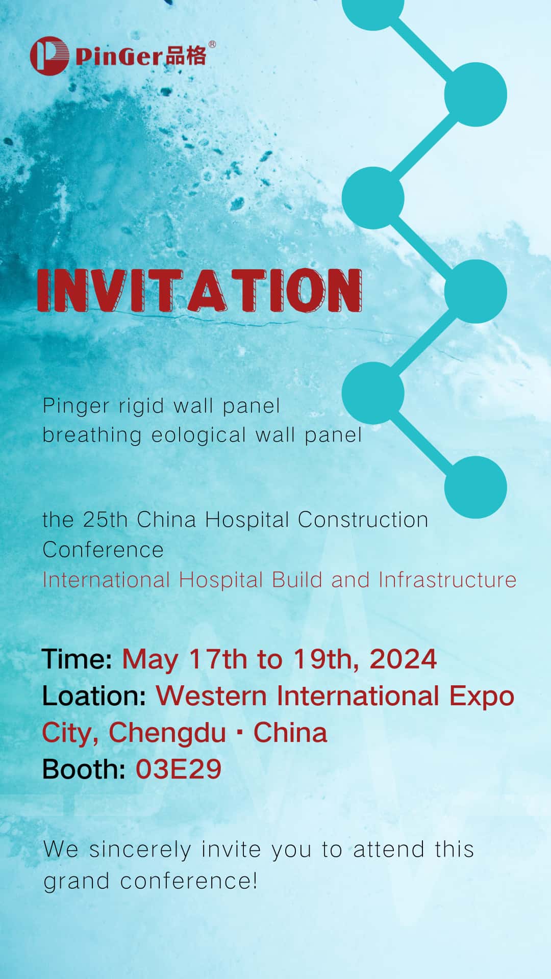 Convite para Exposição | Pinger convida você para CHCC2024